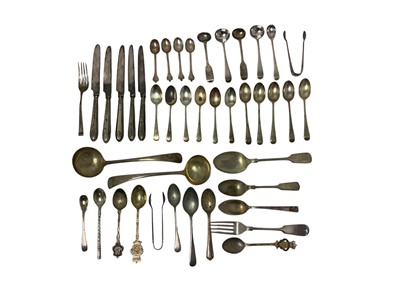 Lot 362 - Assorted silver/silver plate cutlery