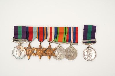 Lot 29 - Second World War and later family medal group comprising George VI General Service medal group with Palestine clasp named to Lieut. H. Butterworth. N. Staff. R., 1939 - 1945 Star, Burma Star