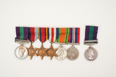 Lot 29 - Second World War and later family medal group comprising George VI General Service medal group with Palestine clasp named to Lieut. H. Butterworth. N. Staff. R., 1939 - 1945 Star, Burma Star