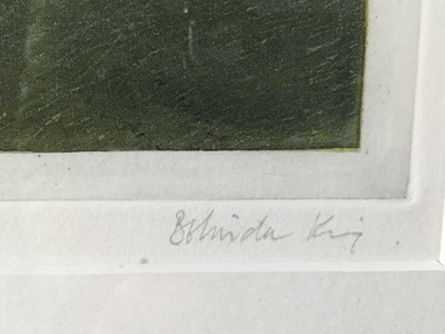Lot 185 - Belinda King signed print - 'Storm', signed and numbered 5/100, 16cm x 17cm, in glazed frame