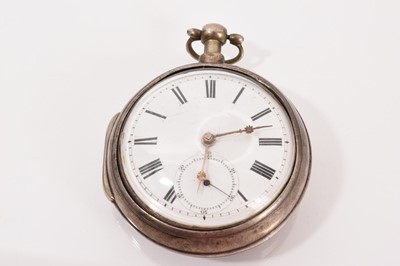 Lot 770 - Georgian silver pair cased watch