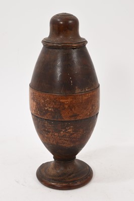 Lot 1021 - George III lignum vitae coffee grinder