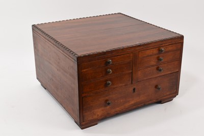 Lot 1009 - Early 20th century mahogany table top specimen cabinet