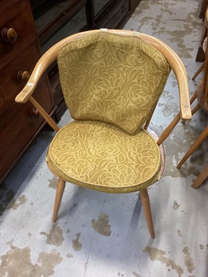 Lot 1204 - Ercol dining table with extension together with six chairs