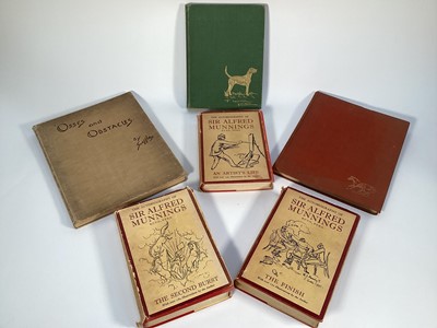 Lot 1143 - Group of sporting books comprising Sir Alfred Munnings autobiographies