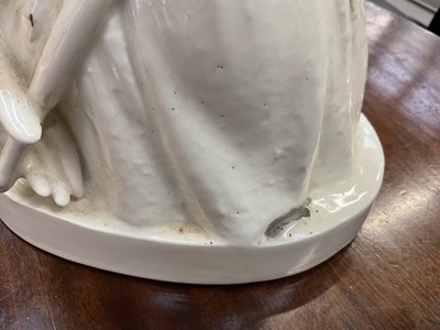 Lot 133 - Continental white glazed art deco figure, marked to base RAKO, 39cm high