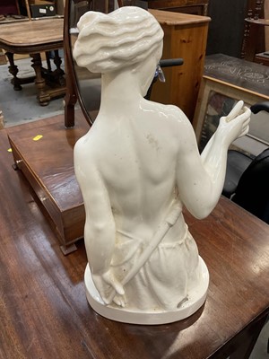 Lot 133 - Continental white glazed art deco figure, marked to base RAKO, 39cm high
