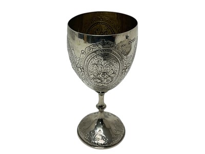 Lot 320 - Victorian silver goblet