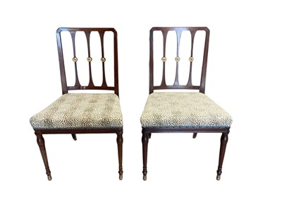 Lot 1530 - Pair of 19th century mahogany dining chairs