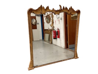 Lot 1536 - 19th century overmantel mirror
