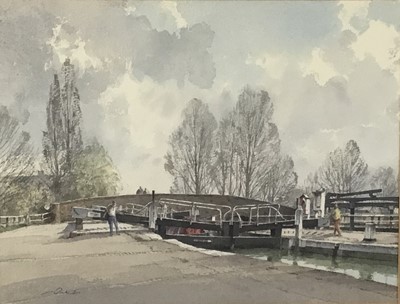Lot 326 - Stanley Orchart (1920-2005), watercolour, Stoke Bruerne Northants, 35cm x 47cm, framed and glazed