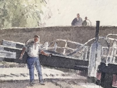 Lot 181 - Stanley Orchart (1920-2005), watercolour, Stoke Bruerne Northants, 35cm x 47cm, framed and glazed