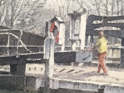 Lot 181 - Stanley Orchart (1920-2005), watercolour, Stoke Bruerne Northants, 35cm x 47cm, framed and glazed
