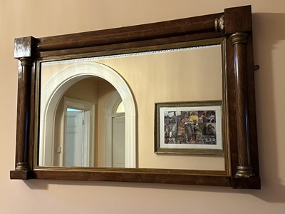 Lot 1467 - Victorian rosewood overmantle mirror