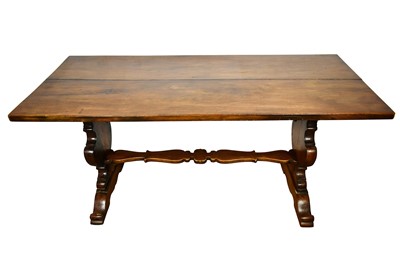 Lot 1677 - 19th century Continental fruitwood refectory table