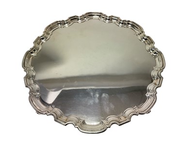 Lot 395 - Early 20th century large lobed circular salver, by Adie Brothers, Sh...