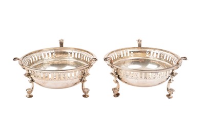 Lot 385 - Pair of pierced silver bon-bon dishes by Goldsmiths and Silversmiths...