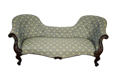 Lot 1675 - Victorian mahogany framed double ended settee
