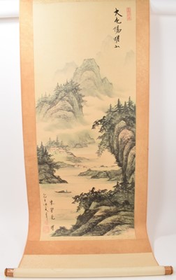Lot 12 - 20th century Japanese scroll painting