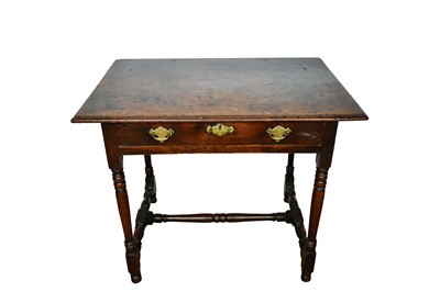 Lot 1666 - Early 18th century oak side table