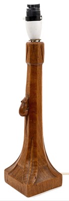Lot 1005 - Robert ‘Mouseman’ Thompson of Kilburn oak table lamp