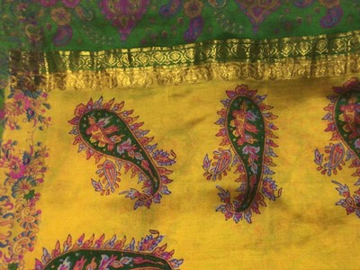 Lot 2091 - Vintage accessories including crocodile skin handbags and other handbags, pair of high lace-up boots, silk sari, scarves and hats in a hat box.