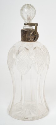 Lot 322 - Silver mounted lockable decanter by Hukin & Heath