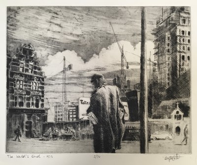 Lot 206 - Enzo Plazzotta (1821-81) etching - The World's End, signed, titled, dated and numbered, with blindstamp