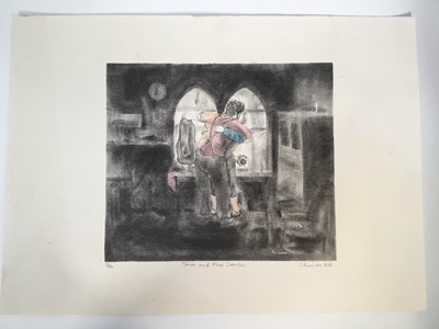 Lot 314 - Chris Orr (b. 1943) colour lithograph - Torvar and Miss Coombes, signed, titled and numbered, with blind stamp, 25cm x 29cm, unframed