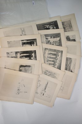 Lot 1404 - William Walcot (1874-1943) group of etchings - Egyptian series, 24cm x 18cm, approximately 16, unframed
