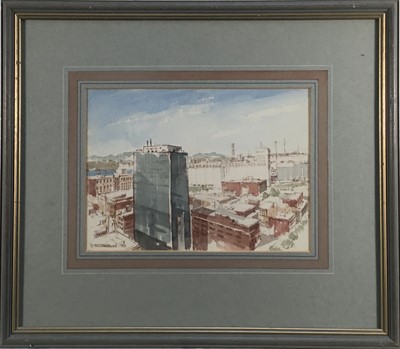 Lot 231 - Peter Bell (Contemporary) two watercolours - a view of Montreal and 'By the Serpentine', both signed