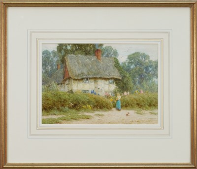 Lot 1347 - Helen Allingham (1848-1926) watercolour - 'A Cottage near Haslemere', signed, 18.5cm x 26.5cm, in glazed gilt frame.