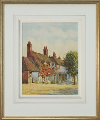 Lot 1348 - Helen Allingham (1848-1926) watercolour - 'The Post Office, Haslemere', signed, 29cm x 22.5cm, in glazed gilt frame.