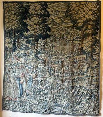 Lot 1571 - Flemish 16th century tapestry panel