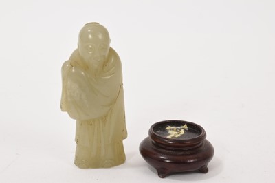 Lot 858 - Chinese jade carving of a sage