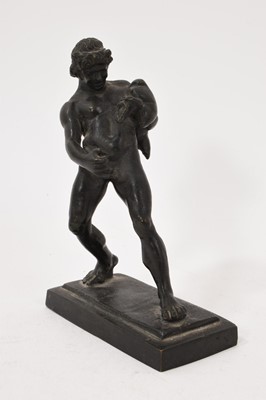 Lot 895 - 19th century Grand Tour bronze figure of the drunken fawn