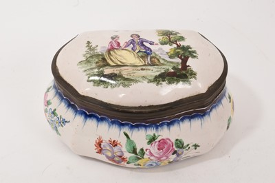 Lot 899 - 18th century style French enamelled table box