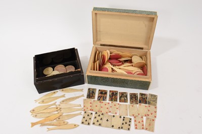 Lot 915 - Collection of 18th / 19th century carved bone playing counters