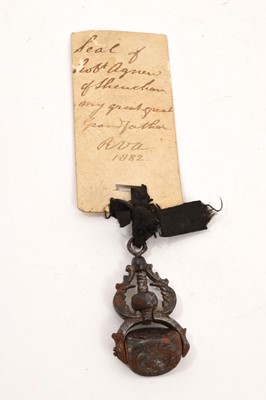 Lot 921 - 18th century cut steel seal fob