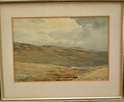 Lot 1258 - Tom Scott, 20th century watercolour - Highland Scene, signed, 17cm x 25.5cm, in glazed frame