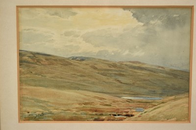 Lot 143 - Tom Scott, 20th century watercolour - Highland Scene, signed, 17cm x 25.5cm, in glazed frame