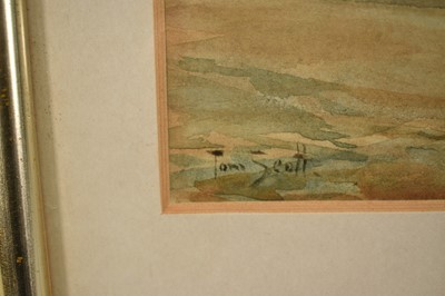 Lot 143 - Tom Scott, 20th century watercolour - Highland Scene, signed, 17cm x 25.5cm, in glazed frame