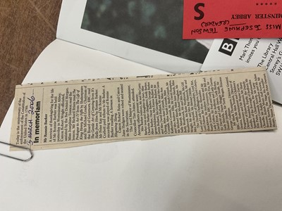 Lot 1440 - Ronnie Barker (1929-2005) memorabilia. Provenance: Josephine Tewson Collection