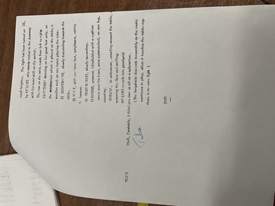 Lot 1452 - Original Script for After Magritte by Tom Stoppard. Provenance: Josephine Tewson Collection (Original cast member)