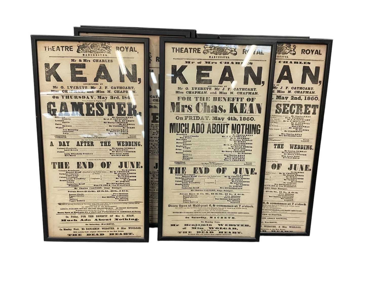 Lot 1462 - Theatre Royal Manchester group of six 19th century theatre bills