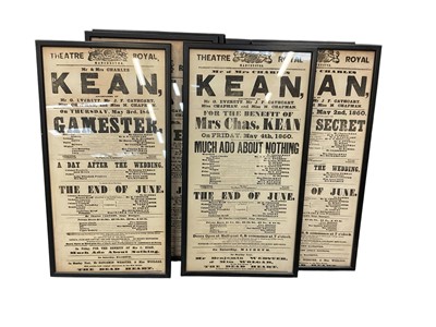 Lot 1462 - Theatre Royal Manchester group of six 19th century theatre bills
