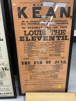Lot 1462 - Theatre Royal Manchester group of six 19th century theatre bills