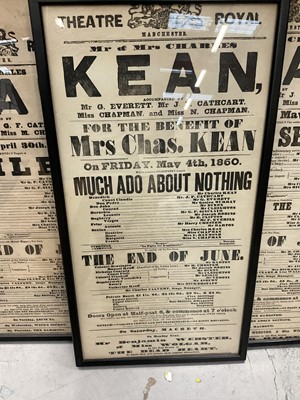 Lot 1462 - Theatre Royal Manchester group of six 19th century theatre bills