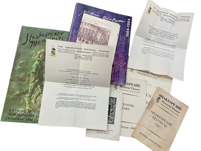 Lot 1466 - Collection of material relating to the early years of the Royal Shakespeare Company (formed 1961)
