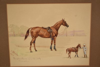 Lot 154 - Imogen Muntz 20th century watercolour - ‘Recollections of Lady Betty’, signed, titled and dated 1926, 17cm x 22.5cm, in glazed frame